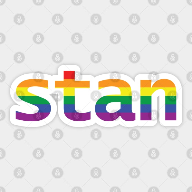 Stan Rainbow Typography Sticker by ellenhenryart